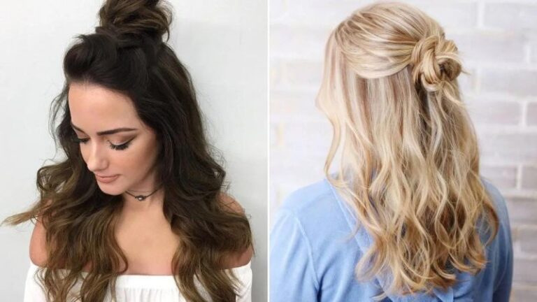 8 Half Up Half Down Bun Hairstyles That Are Easy And Chic